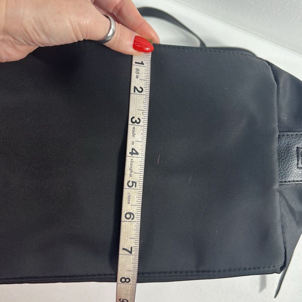 Botkier New York Black Nylon Tote‎ Vegan Leather Trim Zipper Shoulder Bag NEW - Picture 14 of 14